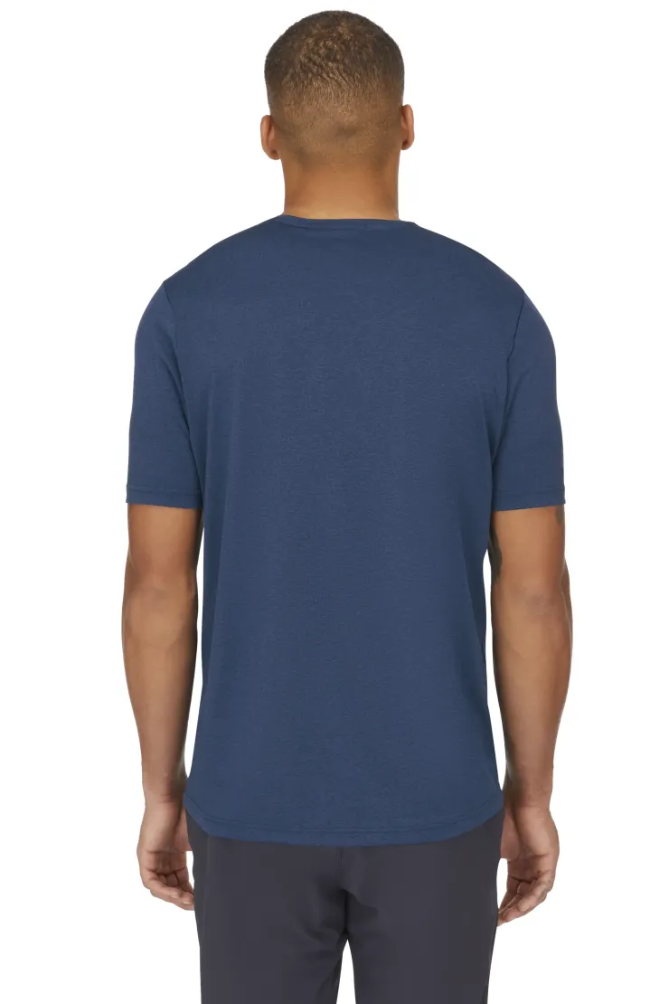 T-Shirts & Baselayers-Rab Mens Mantle Tee - Tempest Blue
