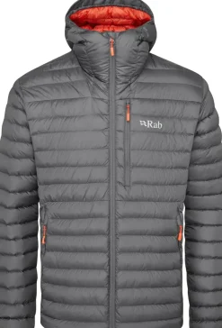 Insulated Jackets-Rab Mens Microlight Alpine Jacket - Graphene