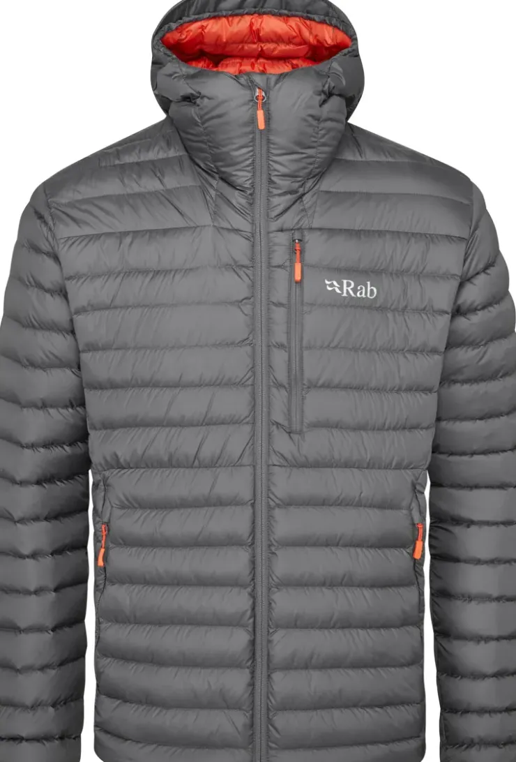 Insulated Jackets-Rab Mens Microlight Alpine Jacket - Graphene