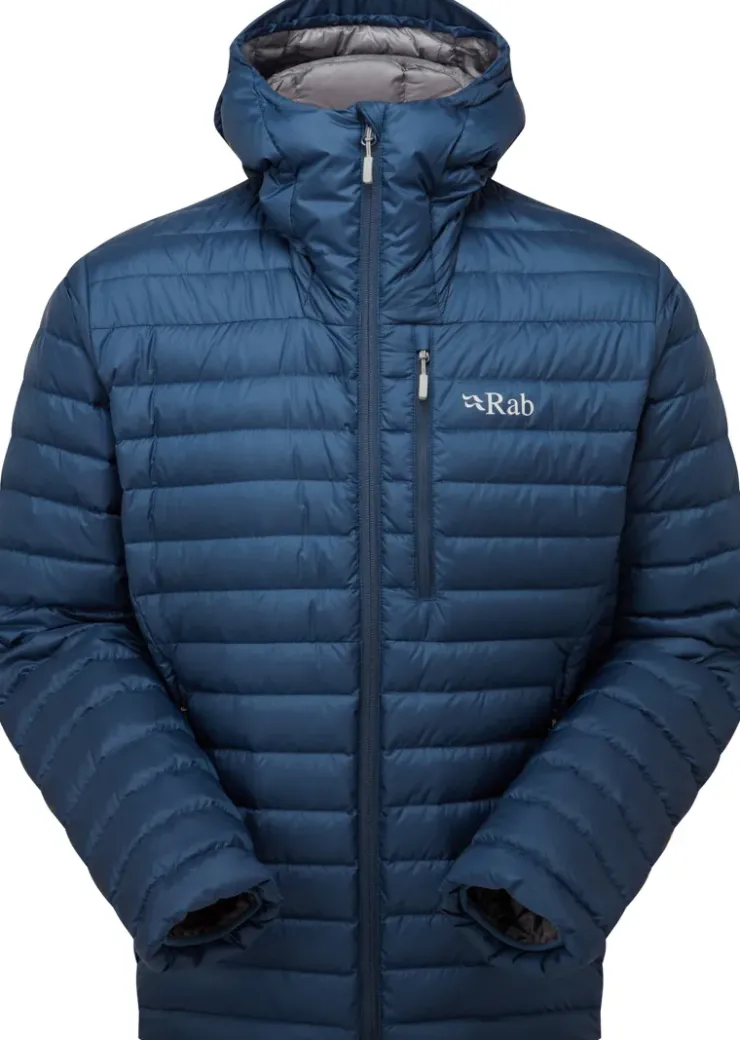 Insulated Jackets-Rab Mens Microlight Alpine Jacket - Tempest Blue