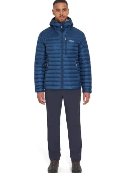 Insulated Jackets-Rab Mens Microlight Alpine Jacket - Tempest Blue