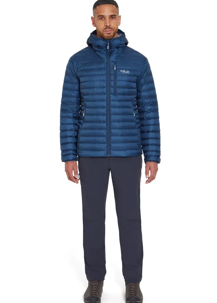 Insulated Jackets-Rab Mens Microlight Alpine Jacket - Tempest Blue
