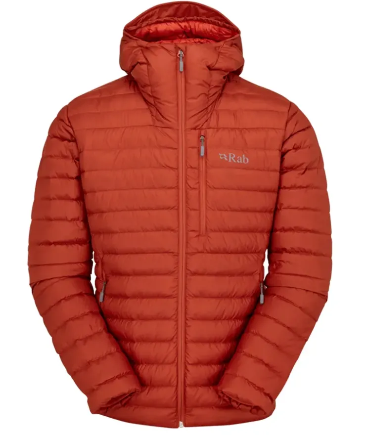 Insulated Jackets-Rab Mens Microlight Alpine Jacket - Tuscan Red
