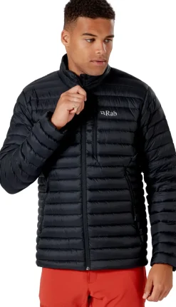 Insulated Jackets-Rab Mens Microlight Jacket - Black