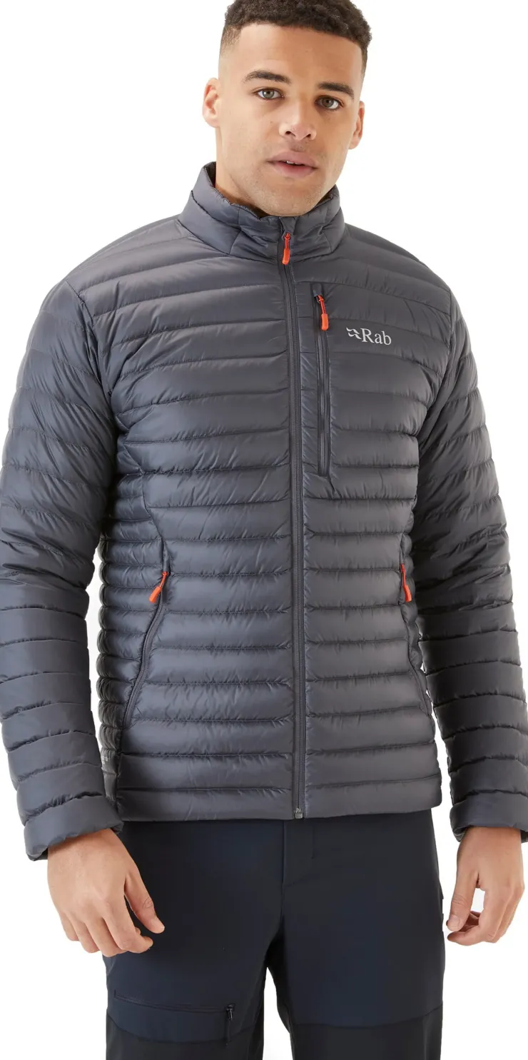Insulated Jackets-Rab Mens Microlight Jacket - Graphene