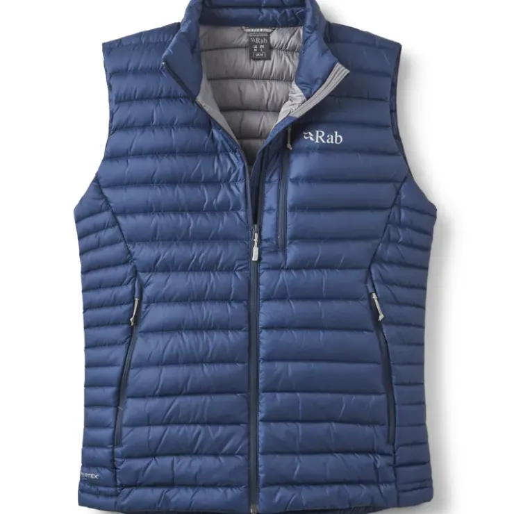 Vests & Gilets-Rab Mens Microlight Vest - Tempest Blue