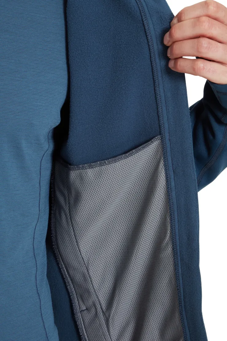 Fleece & Mid Layer-Rab Mens Modulus Hoody - Tempest Blue