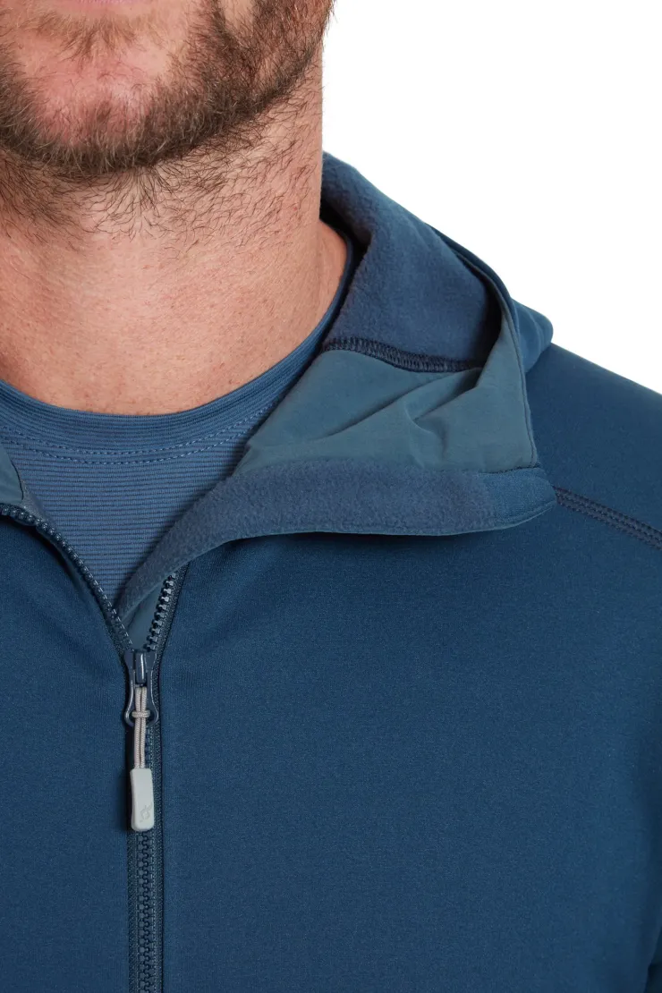 Fleece & Mid Layer-Rab Mens Modulus Hoody - Tempest Blue