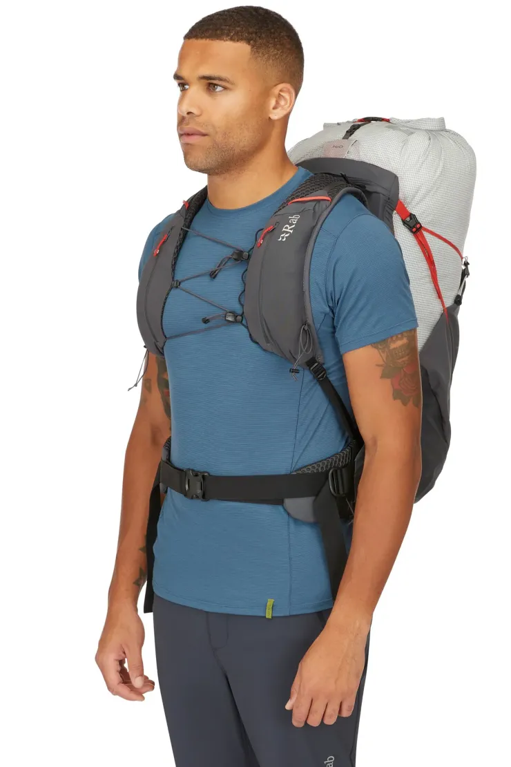 Fast & Light Rucksacks And Vests-Rab Mens Muon 40 Rucksack - Pewter-Graphene