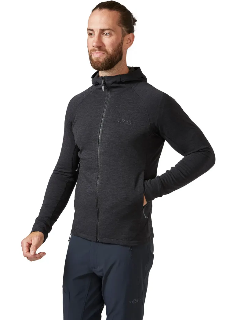Fleece & Mid Layer-Rab Mens Nexus Hoody - Black
