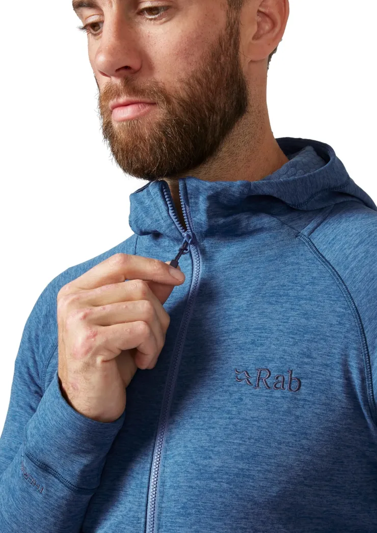 Fleece & Mid Layer-Rab Mens Nexus Hoody - Denim