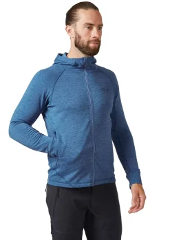 Fleece & Mid Layer-Rab Mens Nexus Hoody - Denim