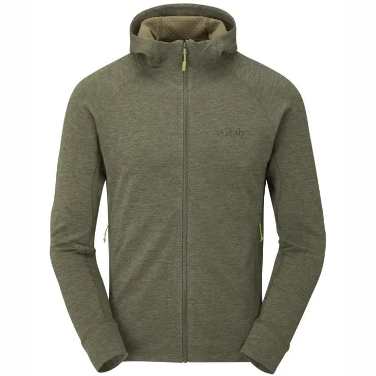 Fleece & Mid Layer-Rab Mens Nexus Hoody - Light Khaki