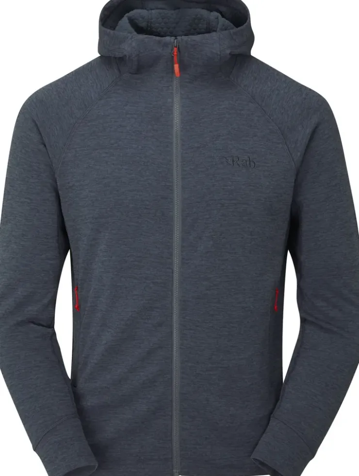 Fleece & Mid Layer-Rab Mens Nexus Hoody - Steel