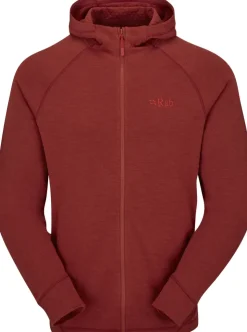 Fleece & Mid Layer-Rab Mens Nexus Hoody - Tuscan Red