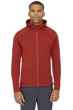 Fleece & Mid Layer-Rab Mens Nexus Hoody - Tuscan Red