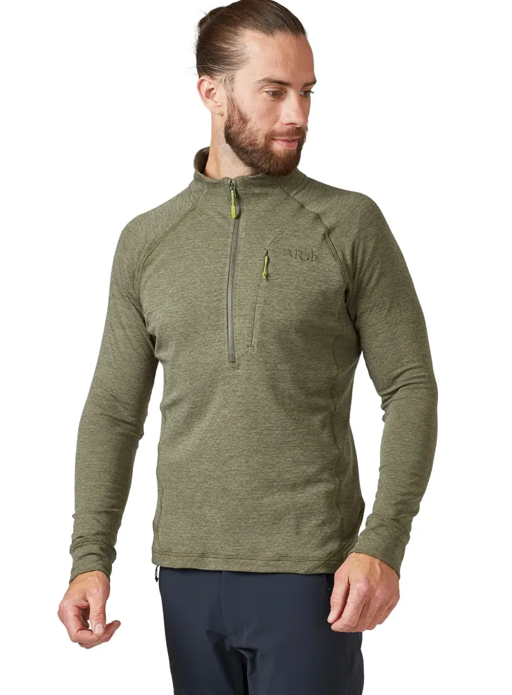 Fleece & Mid Layer-Rab Mens Nexus Pull-On - Light Khaki
