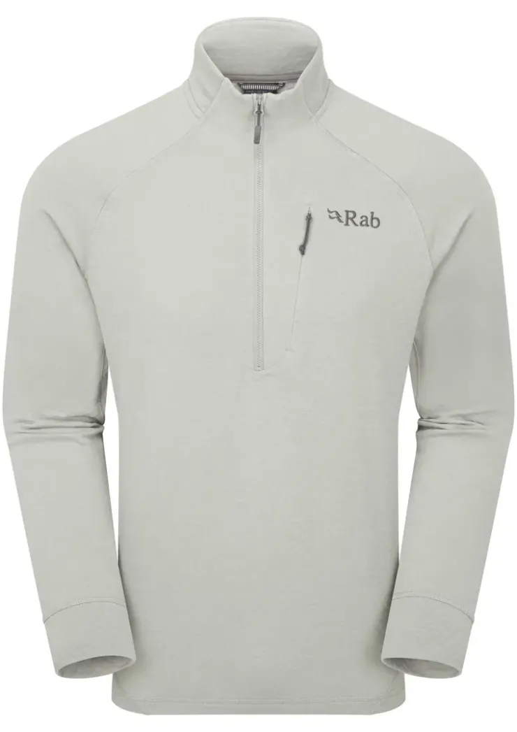 Fleece & Mid Layer-Rab Mens Nexus Pull-On - Light Zinc