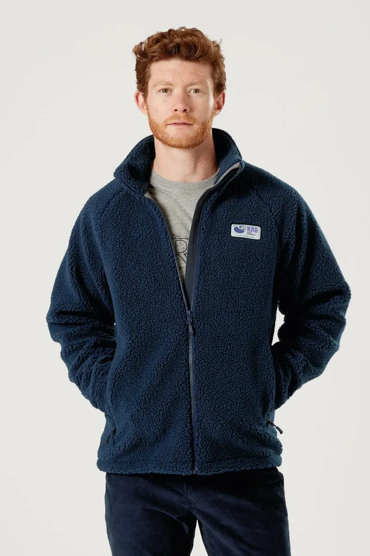 Fleece & Mid Layer-Rab Mens Original Pile Jacket - Deep Ink