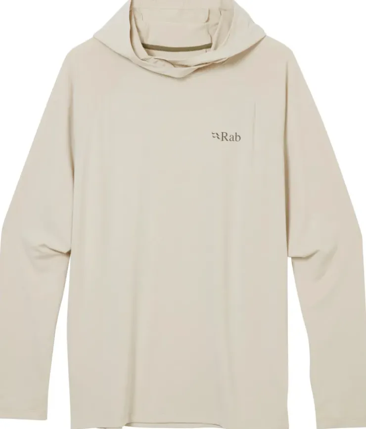 T-Shirts & Baselayers-Rab Mens Rivelin Hoody - Pebble