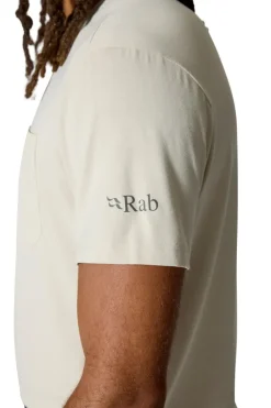 T-Shirts & Baselayers-Rab Mens Rivelin Pocket Tee - Pebble