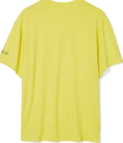 T-Shirts & Baselayers-Rab Mens Rivelin Pocket Tee - Pollen