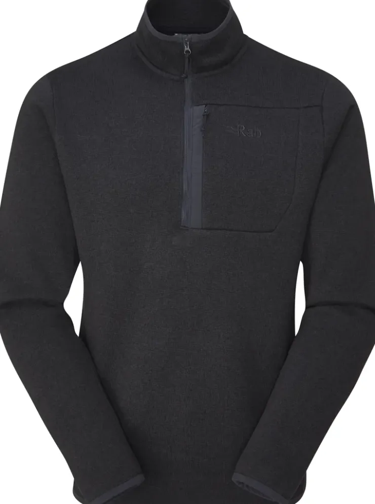 Fleece & Mid Layer-Rab Mens Ryvoan Pull-On - Ebony
