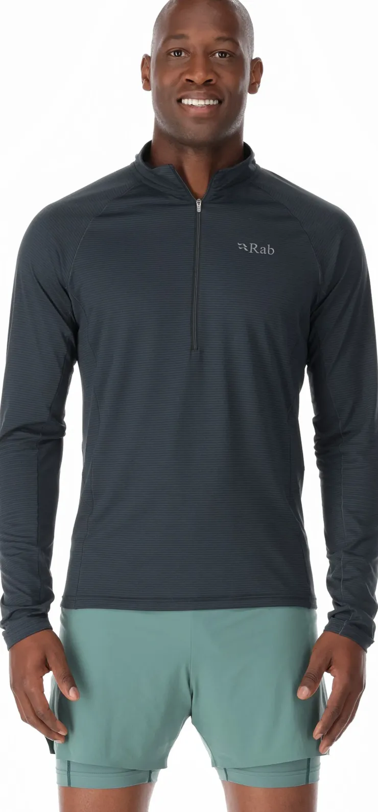 T-Shirts & Baselayers-Rab Mens Sonic LS Zip-T - Beluga