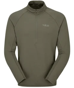 T-Shirts & Baselayers-Rab Mens Sonic LS Zip-T - Light Khaki