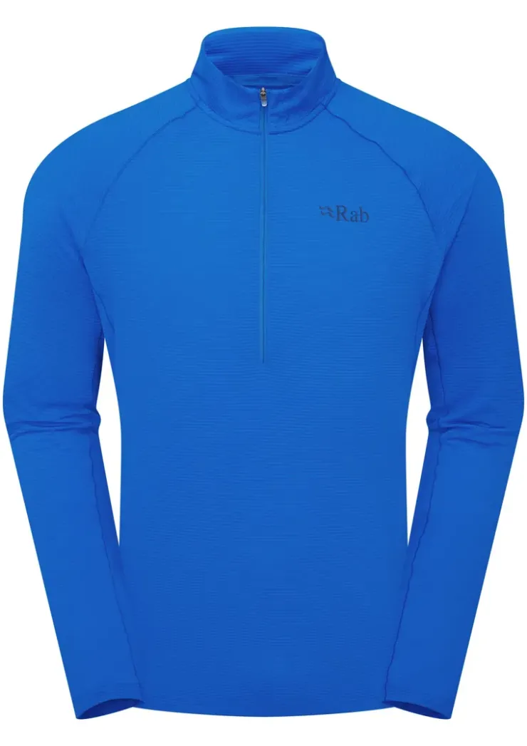 T-Shirts & Baselayers-Rab Mens Sonic LS Zip-T - Maya Blue
