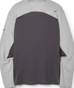 T-Shirts & Baselayers-Rab Mens Sonic Ultra Zip Tee - Light Zinc-Graphene