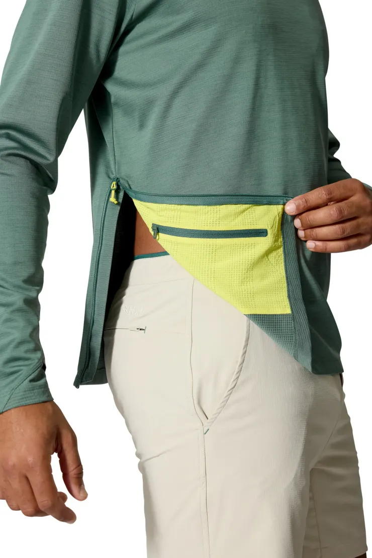 Fleece & Mid Layer-Rab Mens Staden Crew - Sage