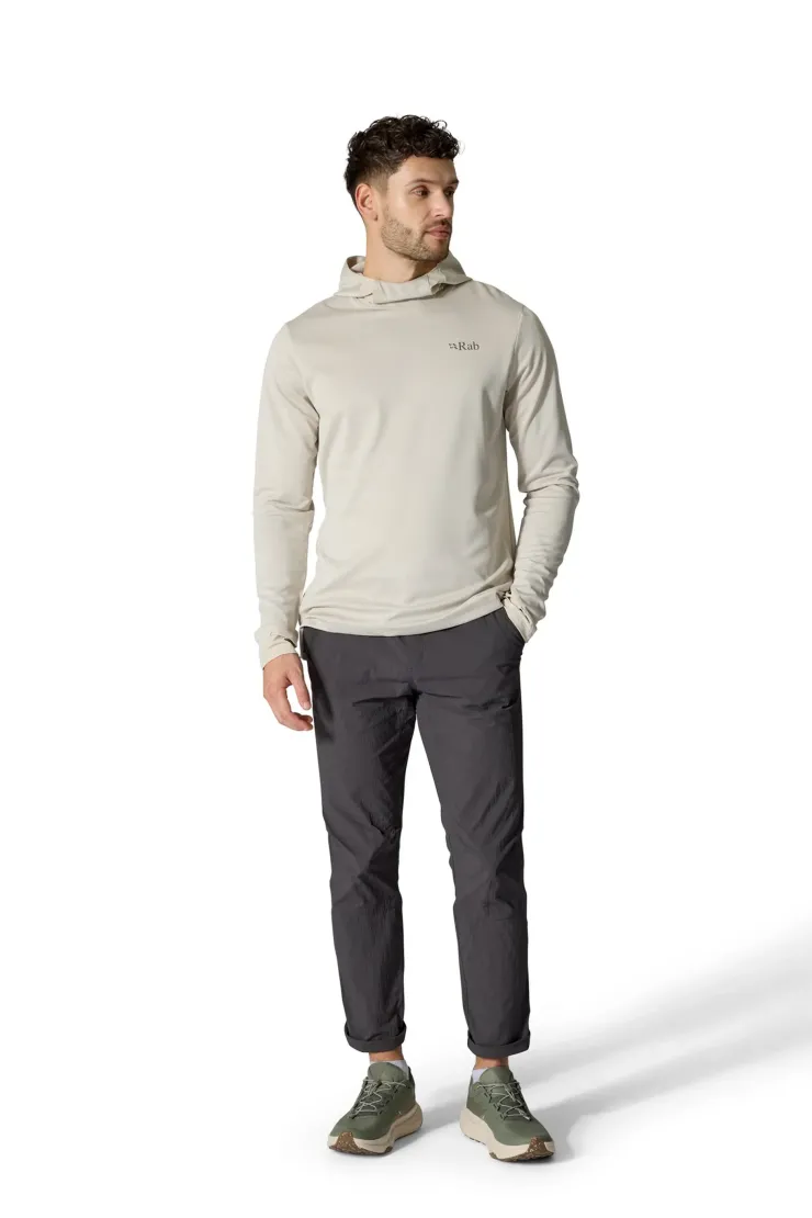Fleece & Mid Layer-Rab Mens Staden Hoody - Pebble