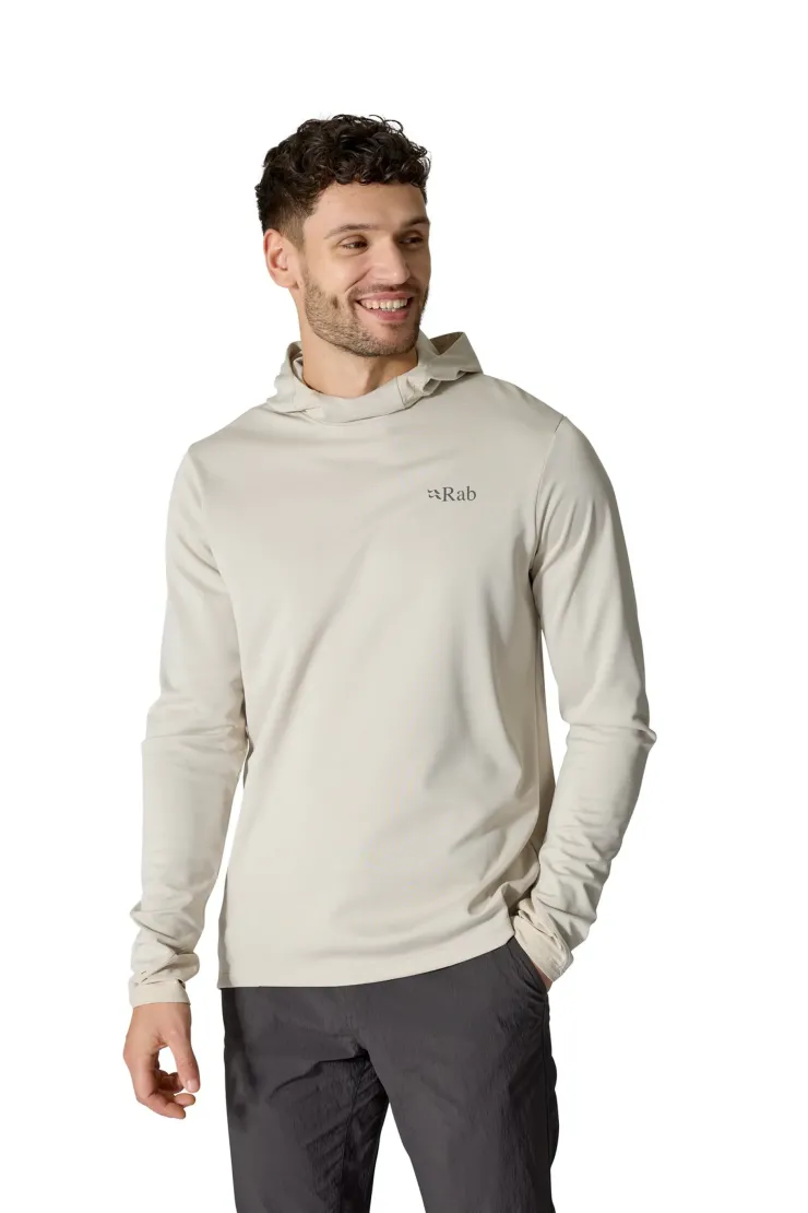 Fleece & Mid Layer-Rab Mens Staden Hoody - Pebble
