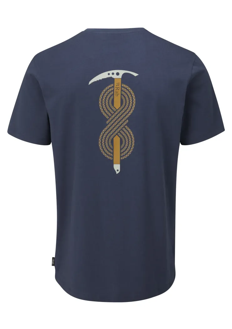 T-Shirts & Baselayers-Rab Mens Stance Axe Tee - Deep Ink