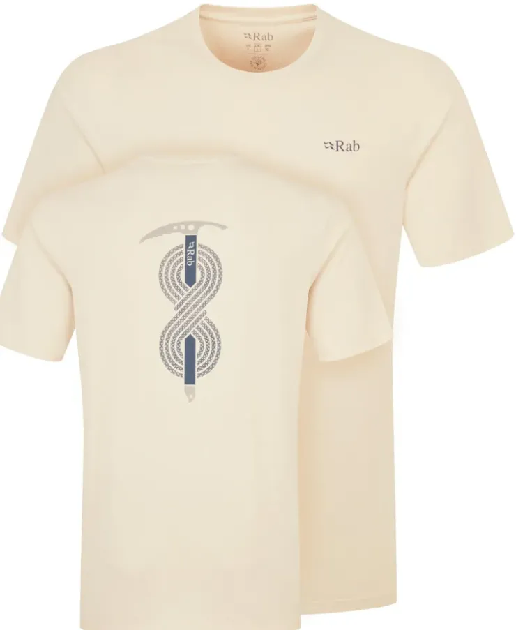 T-Shirts & Baselayers-Rab Mens Stance Axe Tee - Ecru