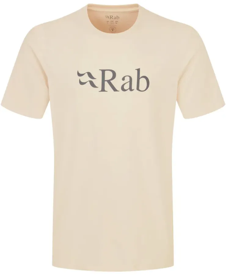 T-Shirts & Baselayers-Rab Mens Stance Logo Tee - Ecru