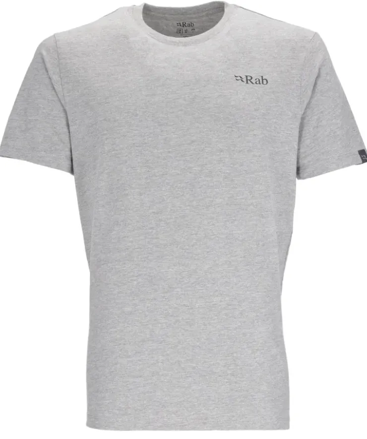 T-Shirts & Baselayers-Rab Mens Stance Mountain Peak Tee - Grey Marl