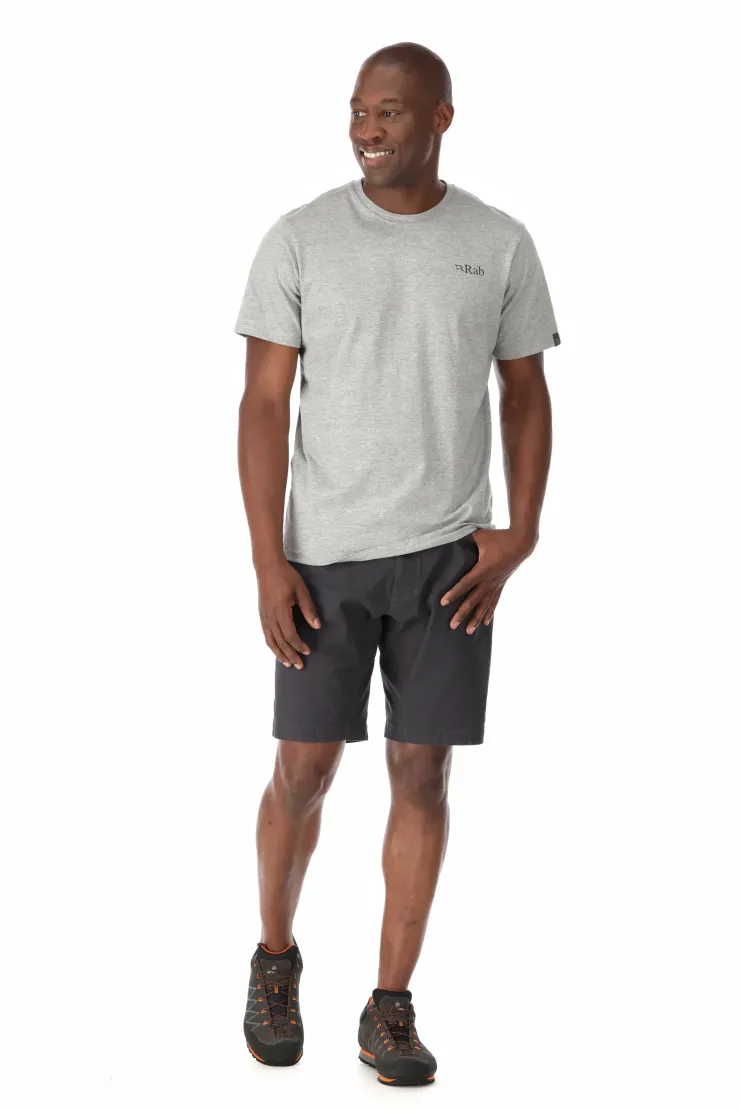 T-Shirts & Baselayers-Rab Mens Stance Mountain Peak Tee - Grey Marl