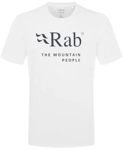 T-Shirts & Baselayers-Rab Mens Stance Mountain Tee - White