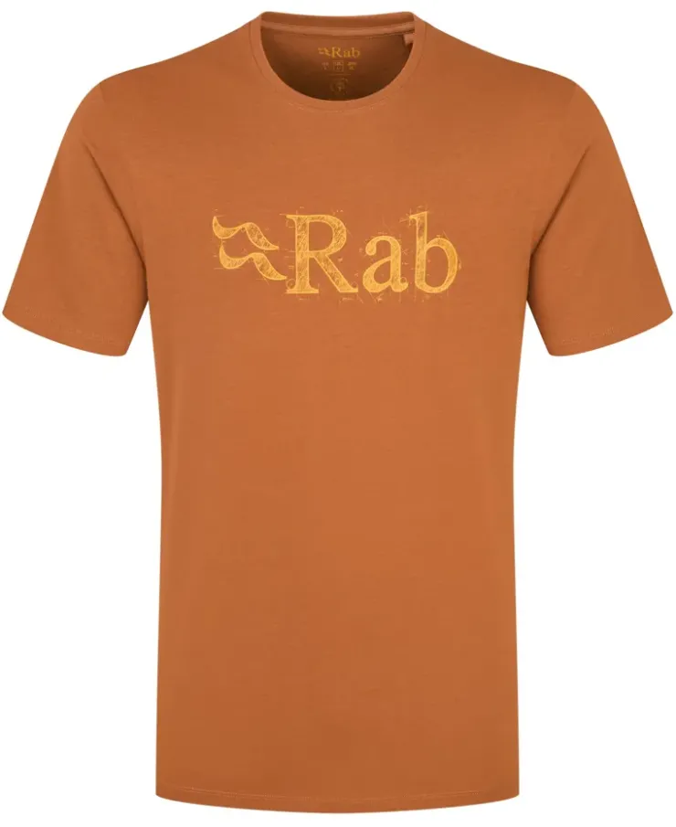 T-Shirts & Baselayers-Rab Mens Stance Tech Sketch Tee - Red Earth
