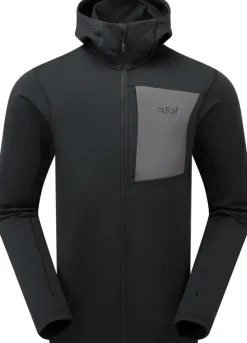 Fleece & Mid Layer-Rab Mens Superflux Hoody - Black