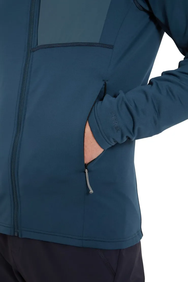 Fleece & Mid Layer-Rab Mens Superflux Hoody - Tempest Blue