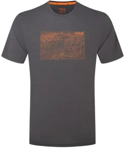 T-Shirts & Baselayers-Rab Mens Syncrino Ridge Tee - Graphene