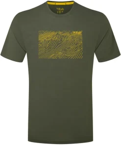 T-Shirts & Baselayers-Rab Mens Syncrino Ridge Tee - Olive