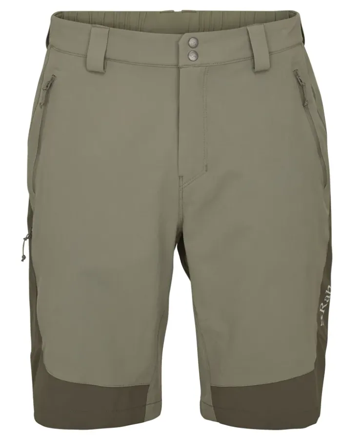 Shorts-Rab Mens Torque Mountain Shorts - Light Khaki-Army