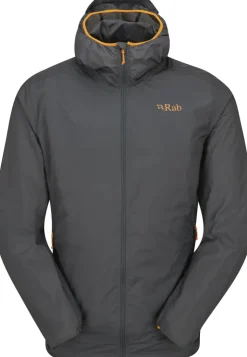 Windshirts-Rab Mens Vital Hoody - Graphene-Marmalade