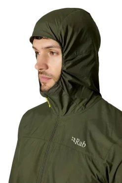 Windshirts-Rab Mens Windgather Hoody - Army