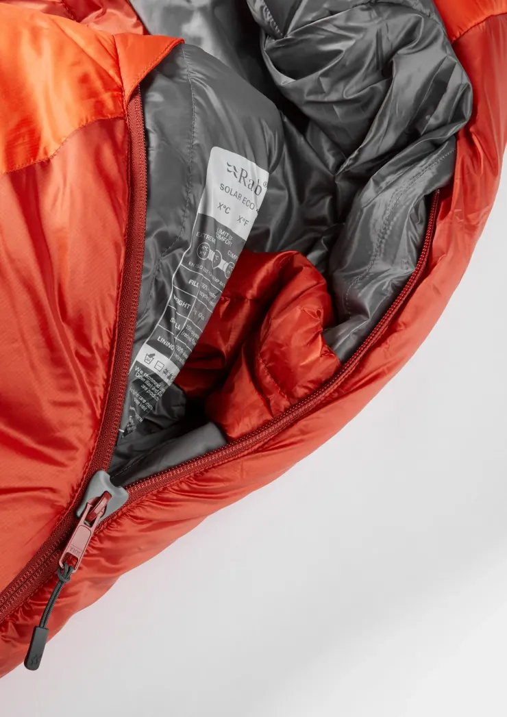 Backpacking & Lightweight Sleeping Bags-Rab Solar Eco 4 Sleeping Bag - Right-Zip - Regular