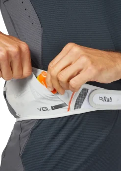 Fast & Light Rucksacks And Vests-Rab Veil 1 Running Belt - Gargoyle-Graphene